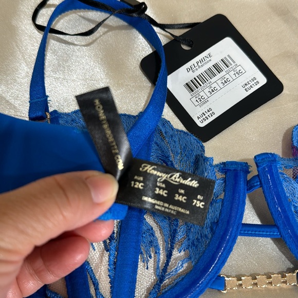 Honey Birdette Blue Rainbow Delphine Bra - Picture 8 of 9
